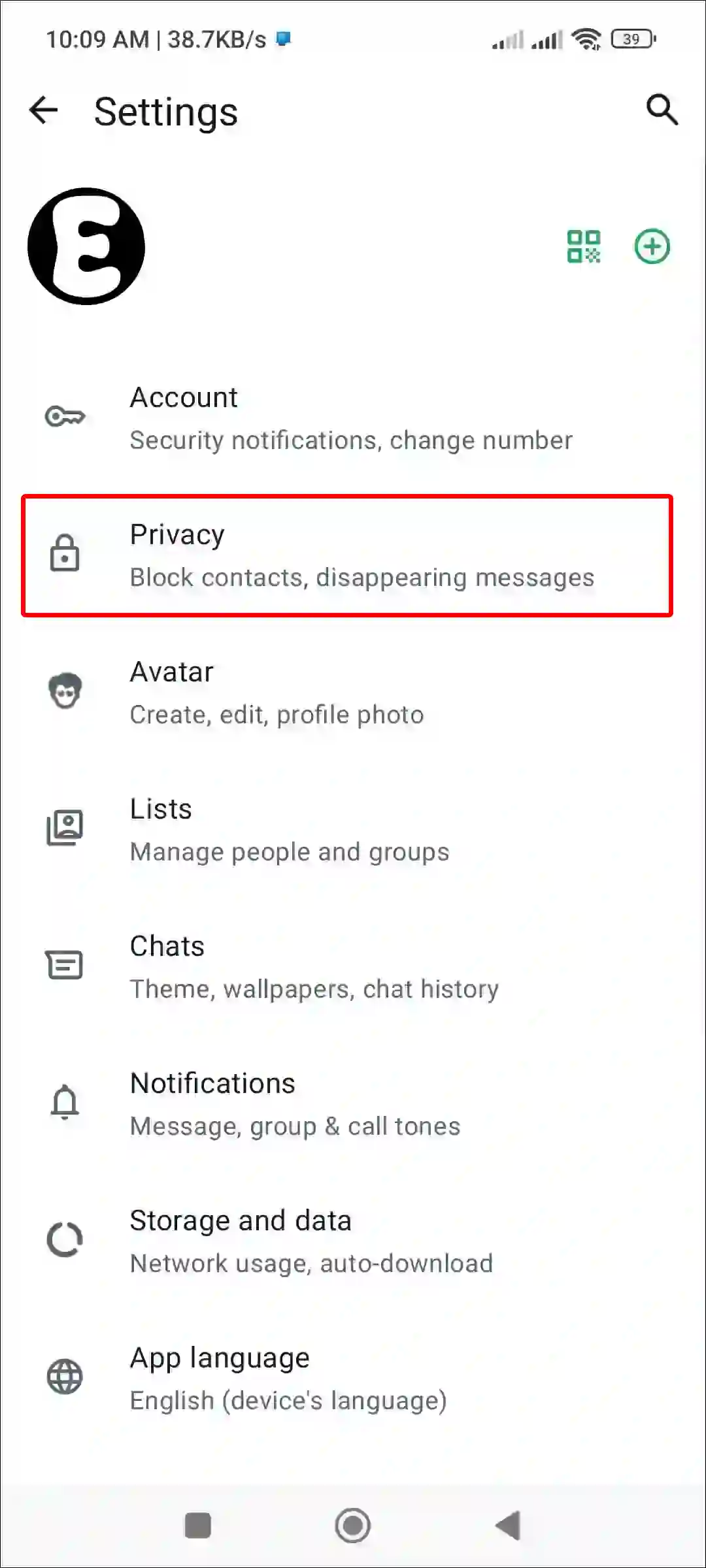 whatsapp privacy settings