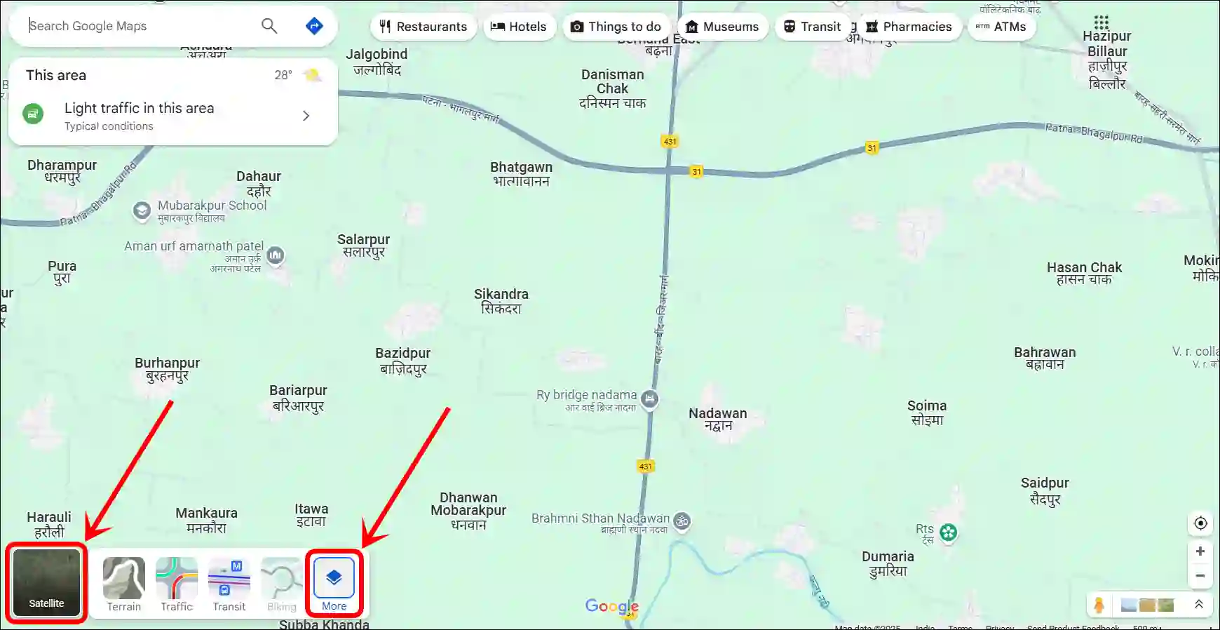 google maps layers pc