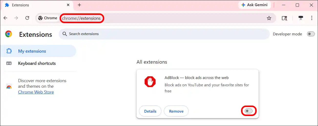 enable ad blocker in chrome