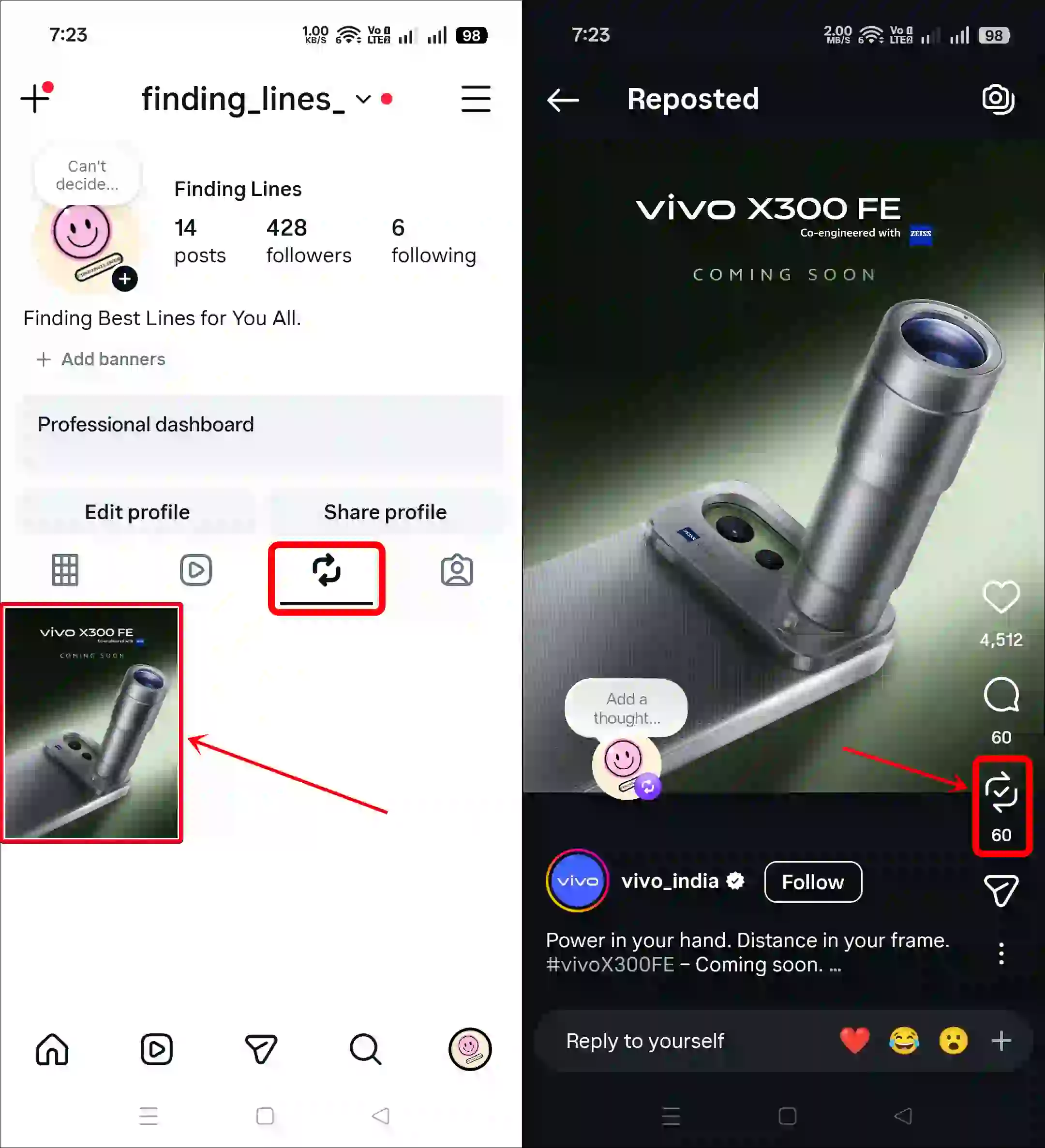 unpost a repost on instagram