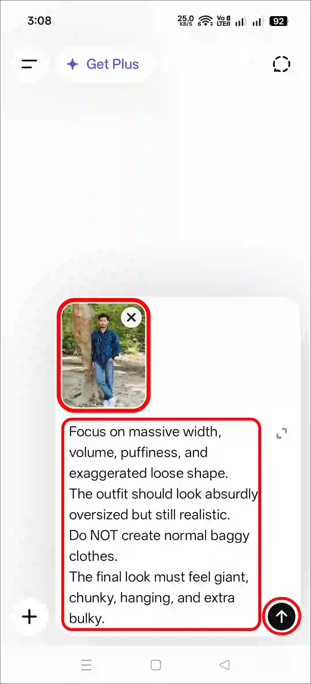 create big t shirt and pant photo