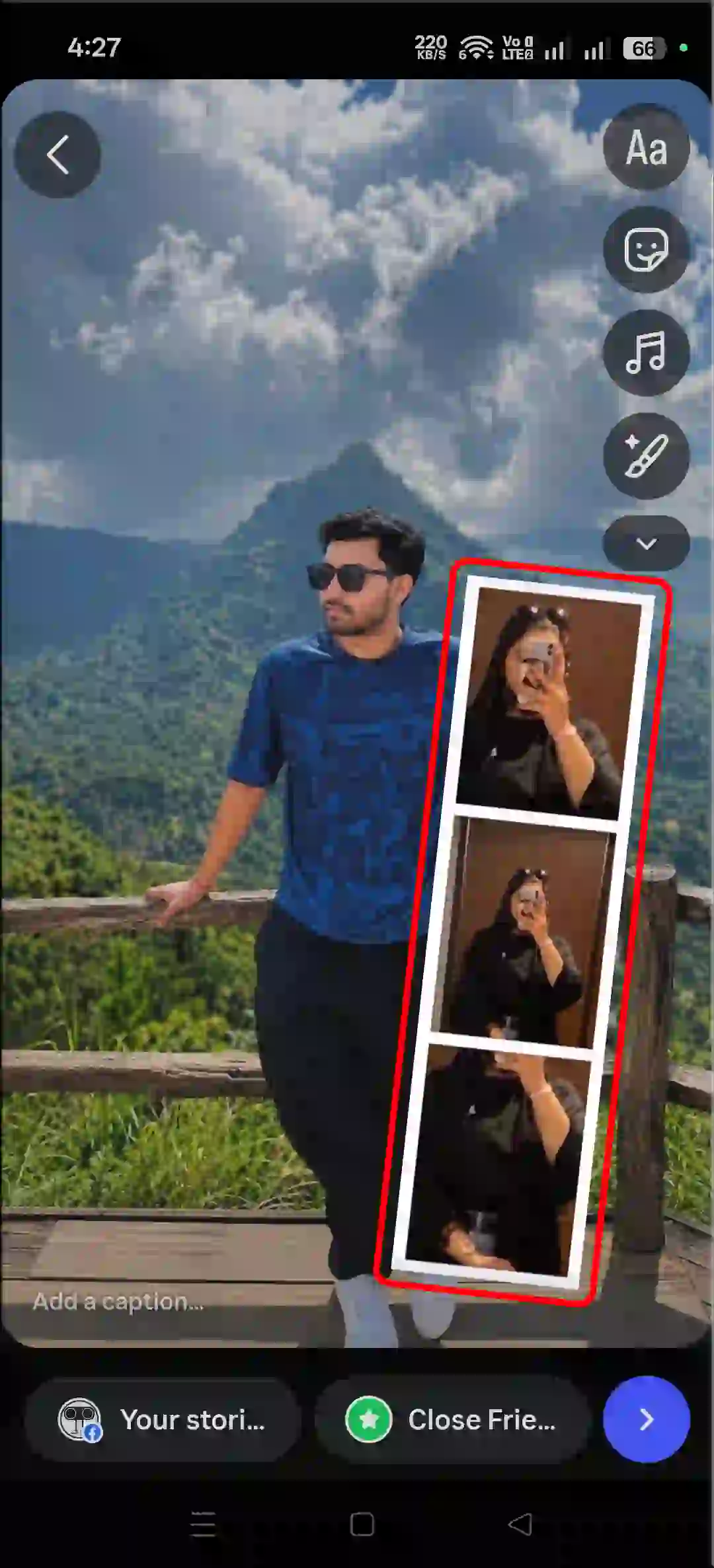 instagram photo strip story