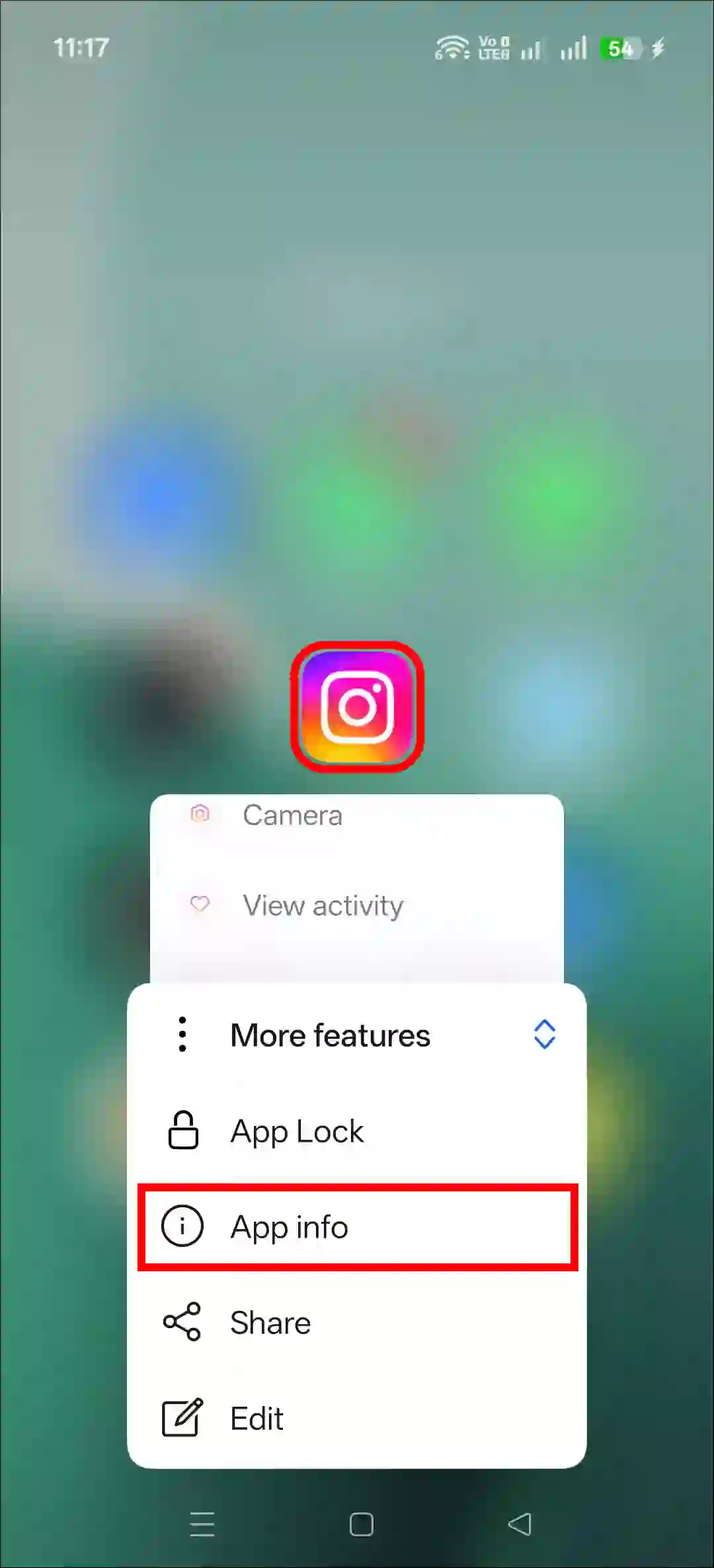 clear instagram cache android