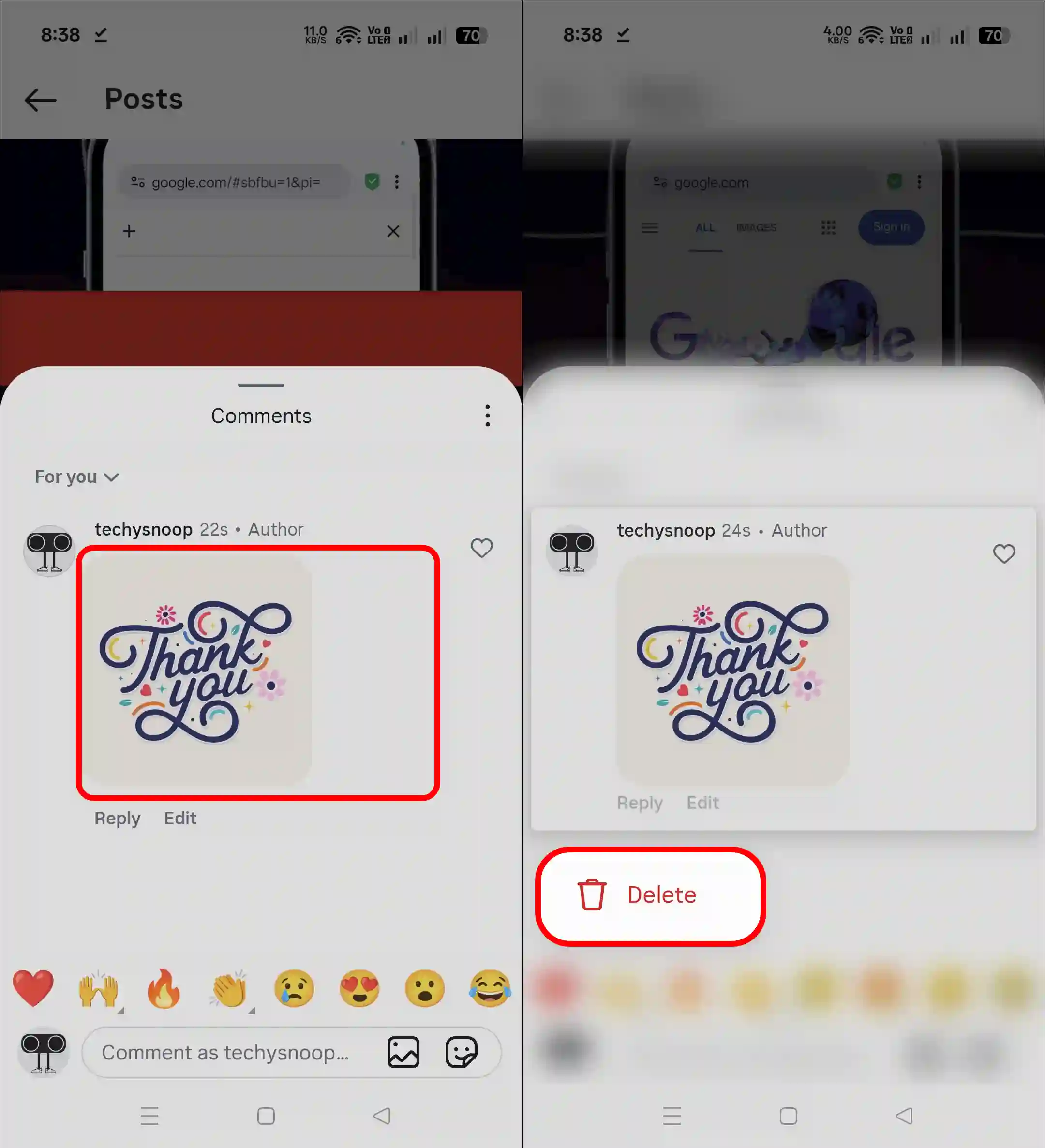 delete picture comment instagram