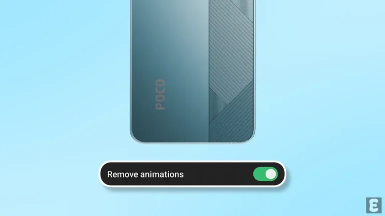 How to Turn Off Animations in POCO Phones