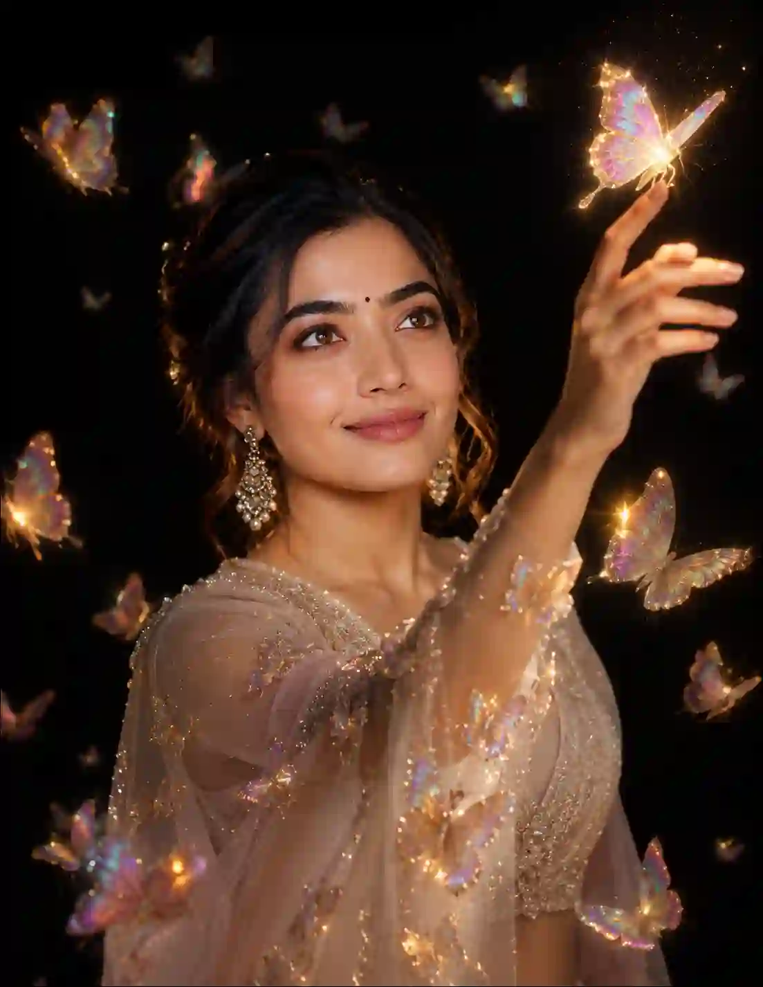 golden queen butterfly prompt
