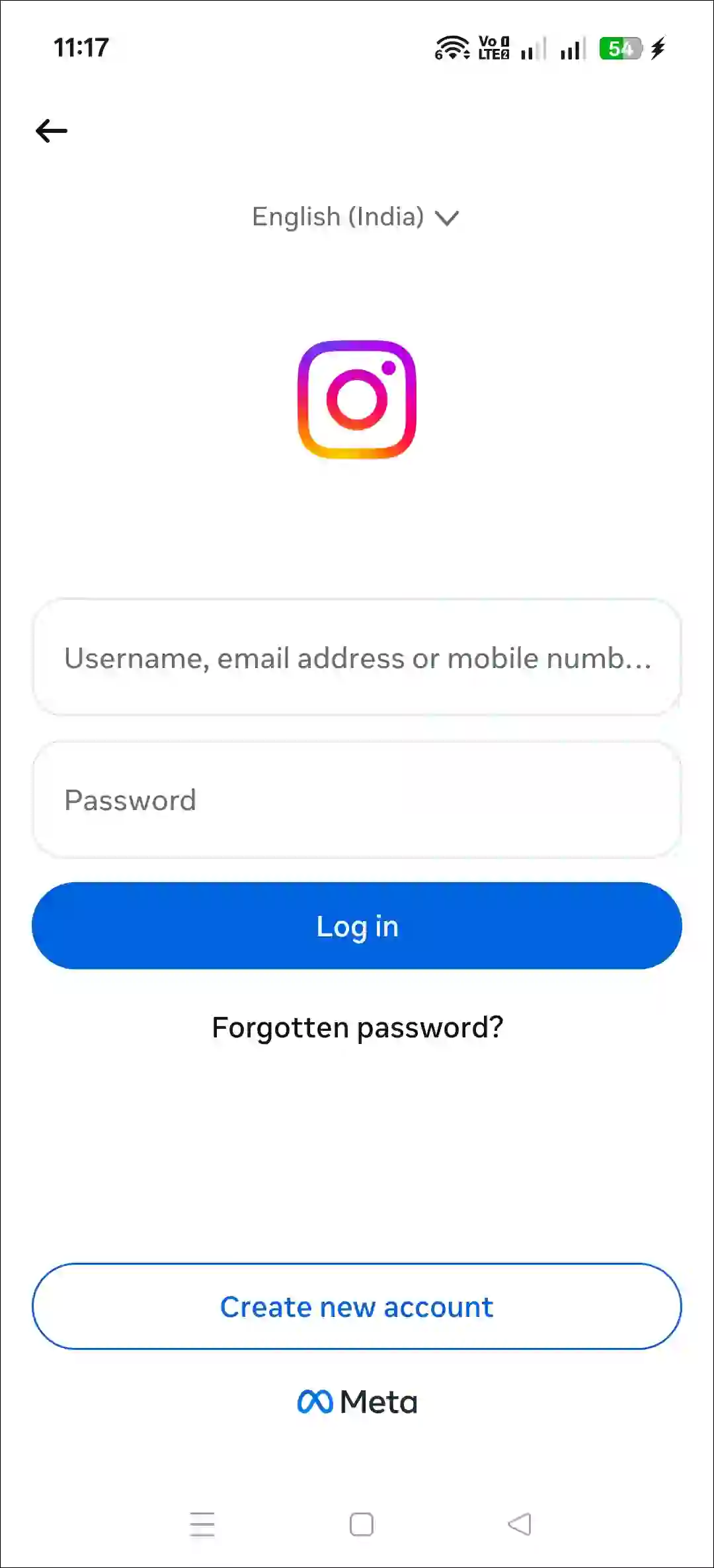 instagram login
