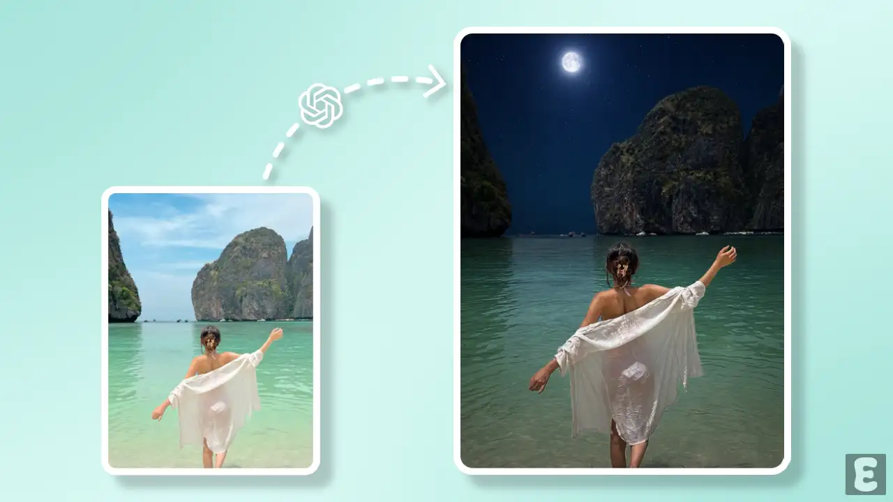 Convert Your Day Photo into Moon Light Night Sky Photo with ChatGPT and Gemini AI Prompt
