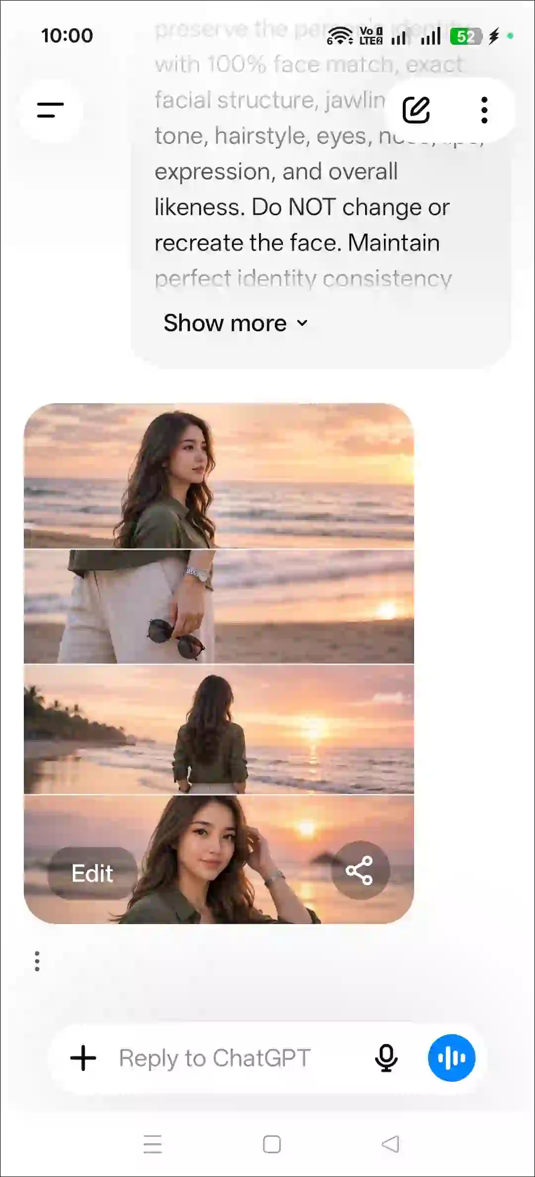 sunset beach ai photo chatgpt