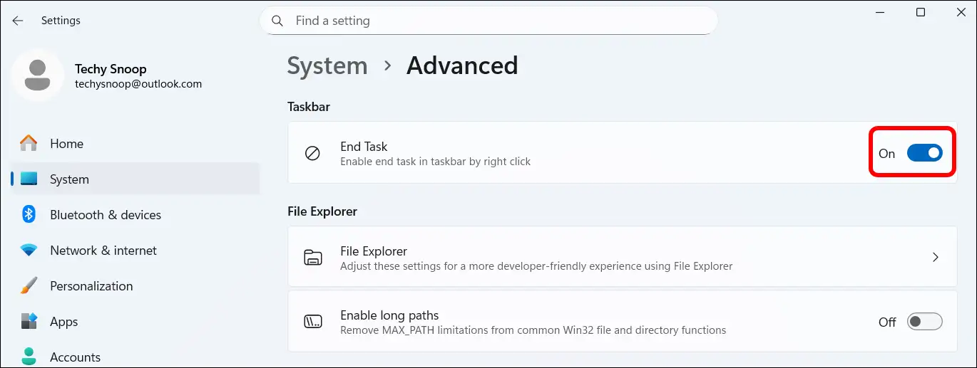 windows 11 end task shortcut